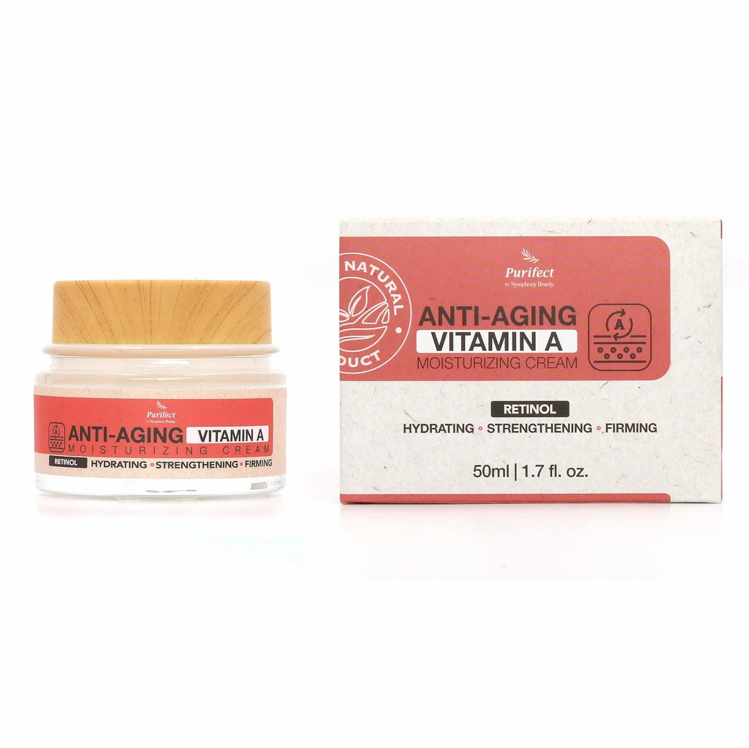 Retinol (Vitanim A) Facial Moisturizer Cream 50ml 1.7fl oz-Rich & Creamy Non Steakey and Greasy Formular Vitamin A C E Retinol Collagen Hyaluronic Acid Made In USA