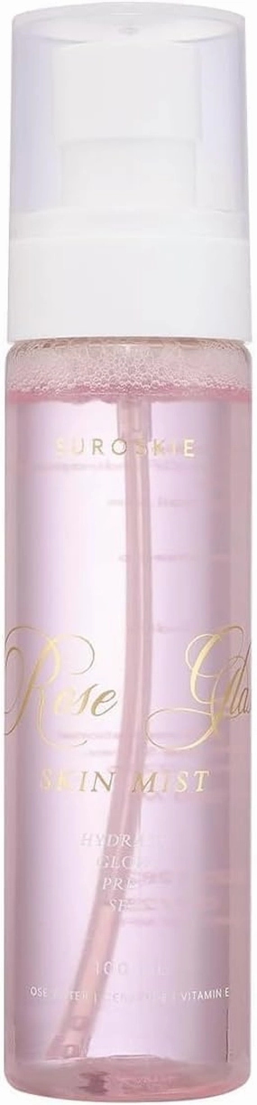 Rose Glass Skin Mist | 2 in 1 Face Toner   Makeup Setting Spray | Enriched with Rose Water & Aloe Vera | Toner for Glowing & Hydrating Skin | All Skin Types | for Women