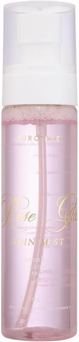 Rose Glass Skin Mist | 2 in 1 Face Toner   Makeup Setting Spray | Enriched with Rose Water & Aloe Vera | Toner for Glowing & Hydrating Skin | All Skin Types | for Women