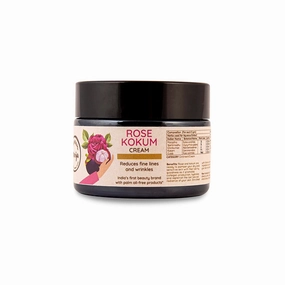 Rose Kokum Cream| Collagen Boosting Anti-ageing Cream| Reduces Wrinkles and Fine Lines|free From Chemicals, Paraben & Petrochemicals| Certified Vegan and Palm Oil Free - 50 Gm