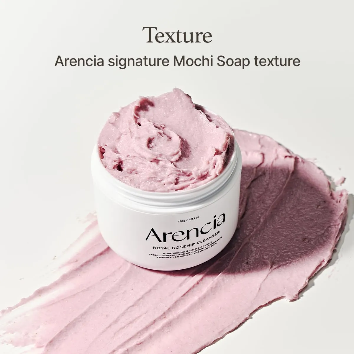 Rosehip Brightening Rice Mochi Face Cleanser & Daily Scrub - Moisturizing, Exfoliating & Deep-Cleansing - All Skin Types with Rice Powder & Rice Water (4.23oz)