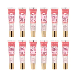 Ruby Kisses Broadway Vita-Lip Clear Lip Gloss (Rosehip Oil 12 Pack), Ultra-Hydrating & Soothing Formula with Vitamin Oils, High-Shine Non-Sticky Finish, Healing Glossy Lip Balm With Vitamin A