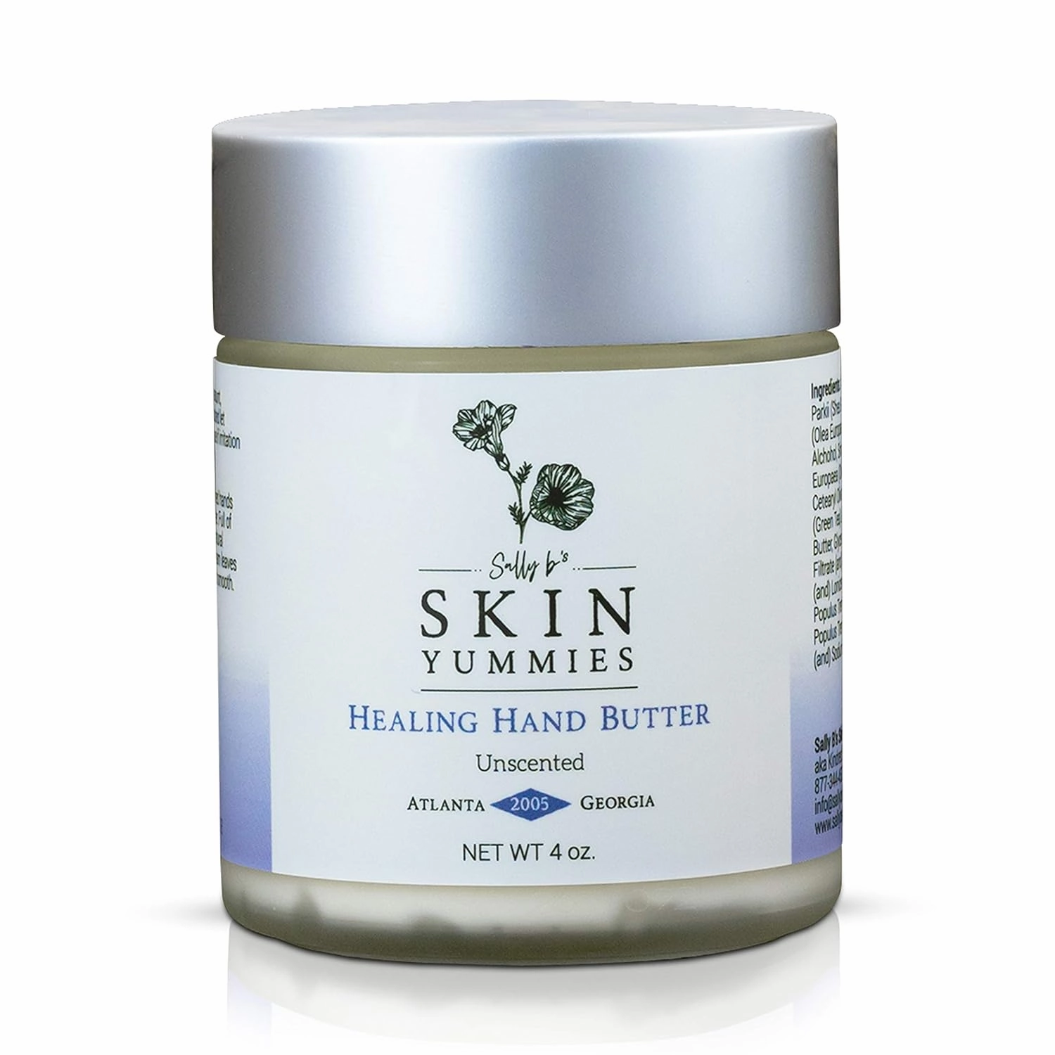 Sally B’s Non-toxic Extra Dry Hand Lotion/Kokum and Shea Butter Cream/Jojoba and Olive Oil/EWG Verified/ 4 oz (Lemon)