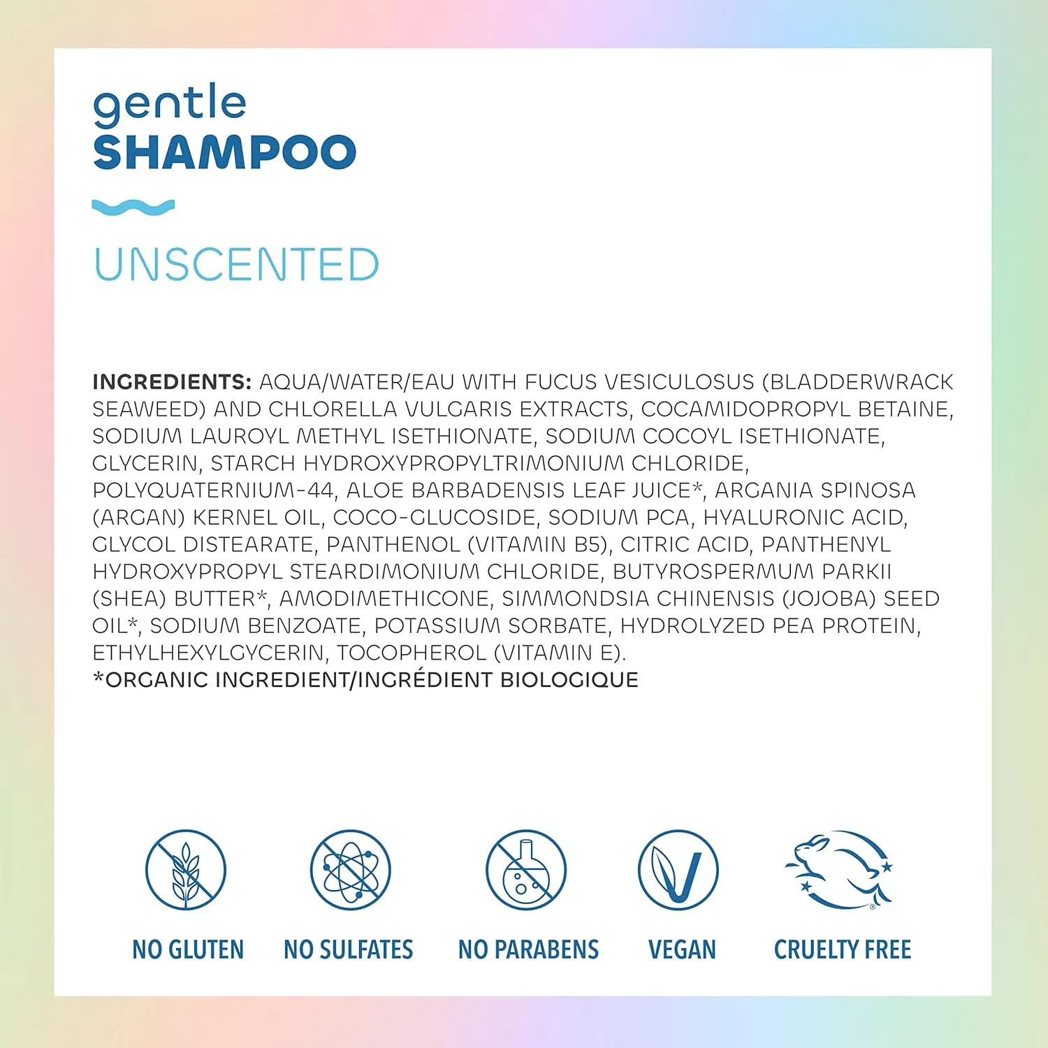 Seaweed Bath Co. Gentle Shampoo and Conditioner Set, Unscented, 12 Ounce (Pack of 2), Sustainably Harvested Seaweed, Aloe, Argan Oil, For Sensitive Scalps