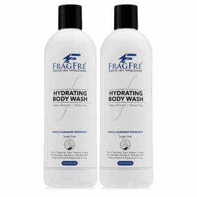Sensitive Body Wash 16 oz (2-Pack Gift Set) - Paraben Free Sulfate Free Body Cleanser - Hypoallergenic for Delicate and Flaky Skins - No Added Fragrance - Cucumber for Hydration - Vegan GF/CF