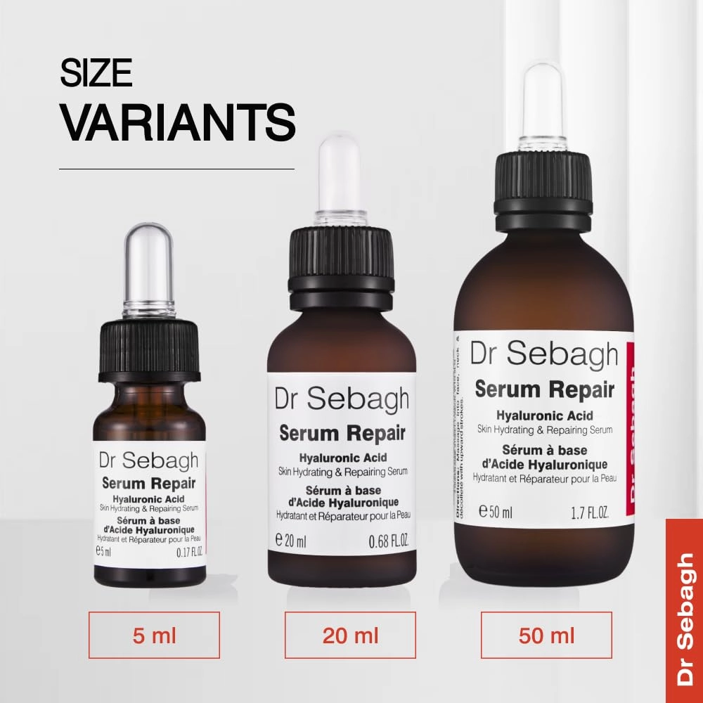 Serum Repair Travel Size - (0.17 fl oz) | Award-Winning Hyaluronic Acid Hydrator | Anti Aging & Wrinkle | Skin Moisturize & Repair Formula | Collagen Boosting Youthful Glow For Women & Men