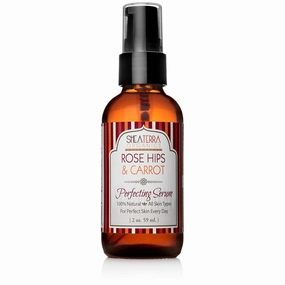 Shea Terra Rose Hips and Carrot Perfecting Serum | Nutrient Rich, All Natural & Organic Oil with Anti-Aging Vitamin A, E and Beta-Carotene for Clear and Glowing Youthful Skin – 2 oz