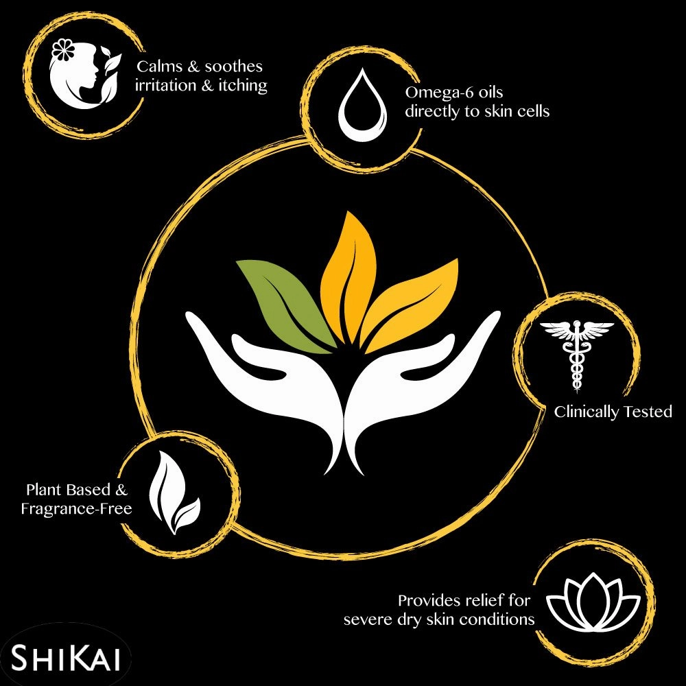 ShiKai Daily Moisturizing Shower Gel (Cucumber Melon, 12oz, Pack of 3) | Gentle Formula | Aloe Vera & Oatmeal for Soft, Healthy Skin | Dry Skin Relief