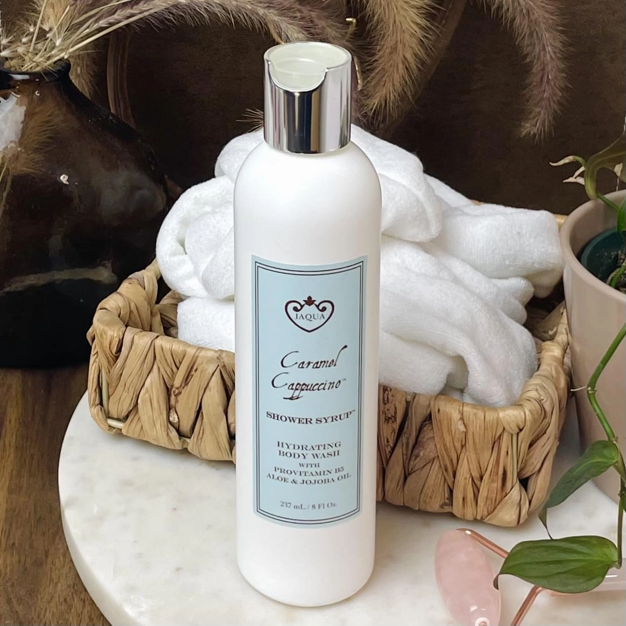 Shower Syrup Vegan Hydrating Body Wash with Jojoba and Rosehip Oil - Caramel Cappuccino