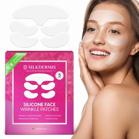 Silicone Face Patches 5pcs- Reusable Under Eye and Smile Line Patches Forehead Wrinkle Patches 5pcs