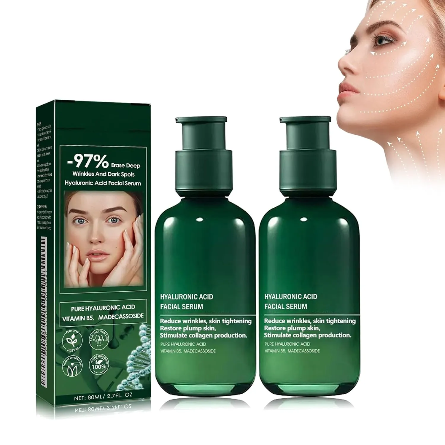 Skin Firming Rejuvenating Serum, Skin Firming Serum for Face and Neck, Skin Firming Serum, For All Skin Types (2pcs)