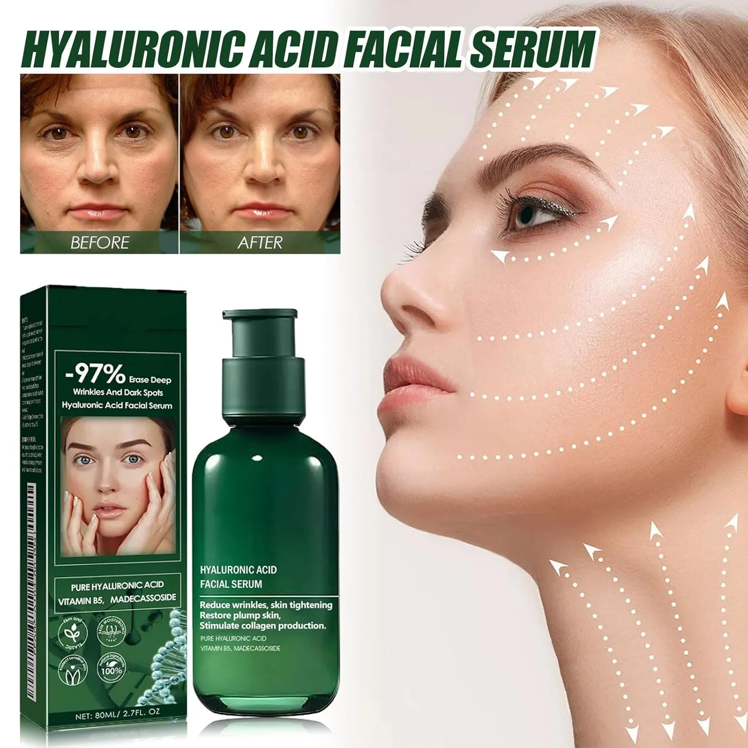 Skin Firming Rejuvenating Serum, Skin Firming Serum for Face and Neck, Skin Firming Serum, For All Skin Types (3pcs)