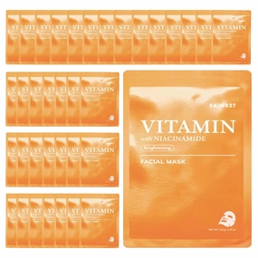 SKIN627 Bulk 36PK Face Masks, Korean Skincare, Hydrating Facial Sheet Masks For Dry Skin (36PK Moisturizing)