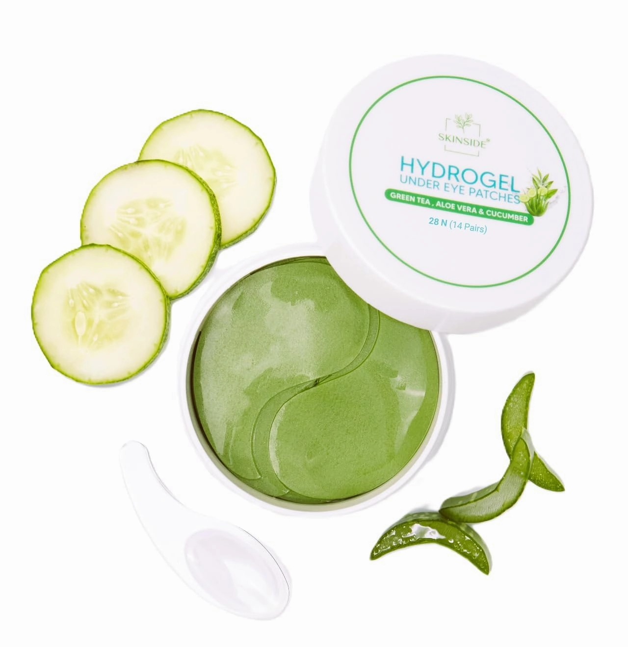 Skin-side Wake-Up Under Eye Gel Patches | Triple-Active Formula with Caffeine, Niacinamide & Hyaluronic Acid | Revives Tired Eyes, Softens Lines & Boosts Hydration | 28 Pairs