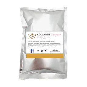 Skinetic Hydro Jelly Mask Powder (100g) - Collagen - GET Disposable Facial Brush (5pcs) FREE