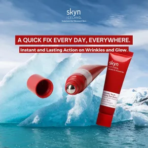 Skyn Iceland Icelandic Youth Cooling Eye Serum Hyaluronic Acid Skincare for Puffy Eyes Dark Circles & Wrinkles with Blue Light Protection, 0.4 Fl. Oz.