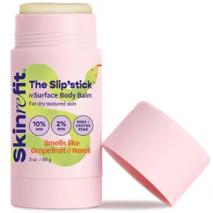 Slip'stick Body Balm - 10% AHA 2% BHA Exfoliating Lotion Stick, Smooth Rough and Bumpy Skin with Glycolic & Salicylic Acid Solid Bar, Cracked Heels and Strawberry Legs KP Bump Eraser 3 OZ