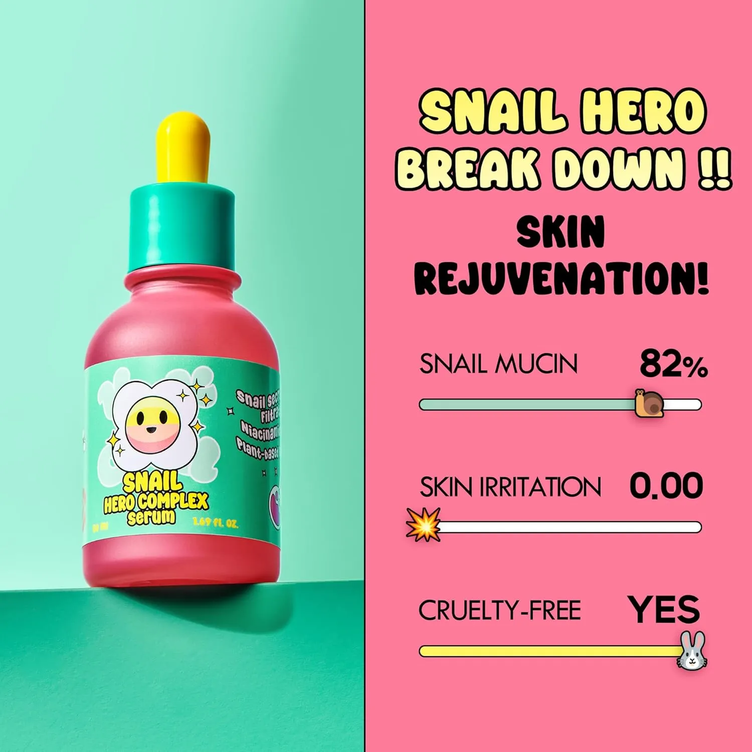 Snail Mucin 85% Face Serum 1.69 fl oz 50ml | Hydrating Skin Care Packed with Vegan Collagen & Peptide | Age-Defying Korean Face Moisturizer