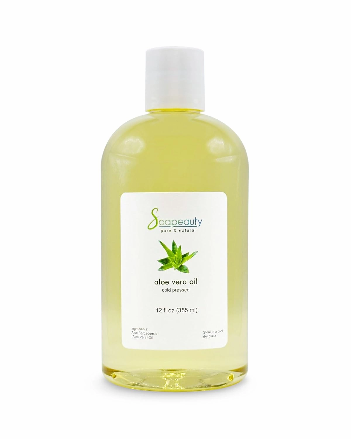 Soapeauty ALOE VERA OIL for Skin, Face, Hair | Moisturizes and Soothes | 100% Natural Oil Cold Pressed - 12 Fl Oz