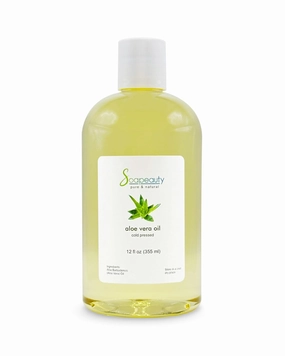 Soapeauty ALOE VERA OIL for Skin, Face, Hair | Moisturizes and Soothes | 100% Natural Oil Cold Pressed - 12 Fl Oz