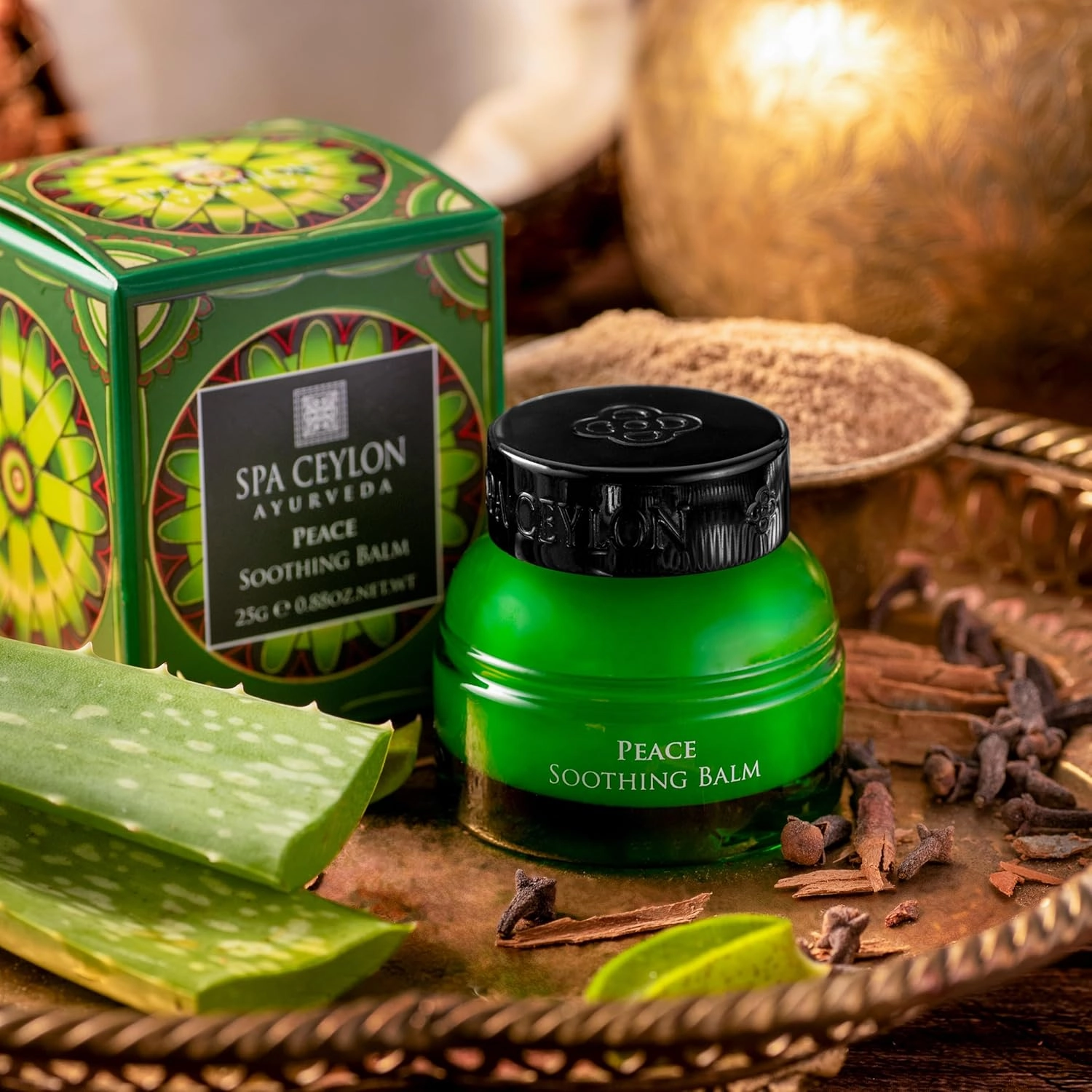SPA CEYLON HAPPY Uplifting Balm | Citrus Spearmint essential oil balm | Naturally Refreshing | Revitalizing | 100% Vegetarian | 25g (25 g, Lemongrass)