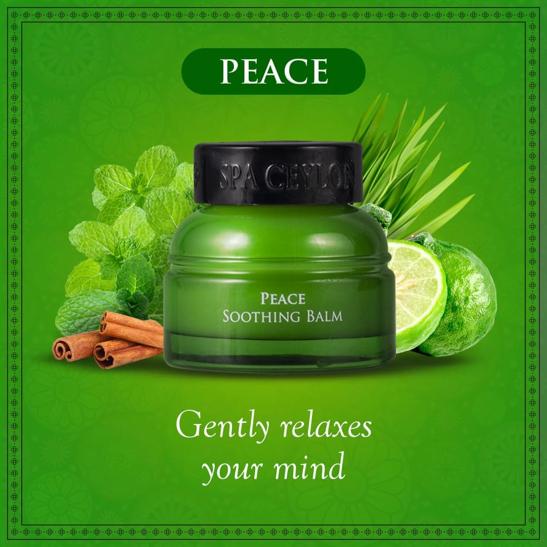 SPA CEYLON HAPPY Uplifting Balm | Citrus Spearmint essential oil balm | Naturally Refreshing | Revitalizing | 100% Vegetarian | 25g (25 g, Lemongrass)