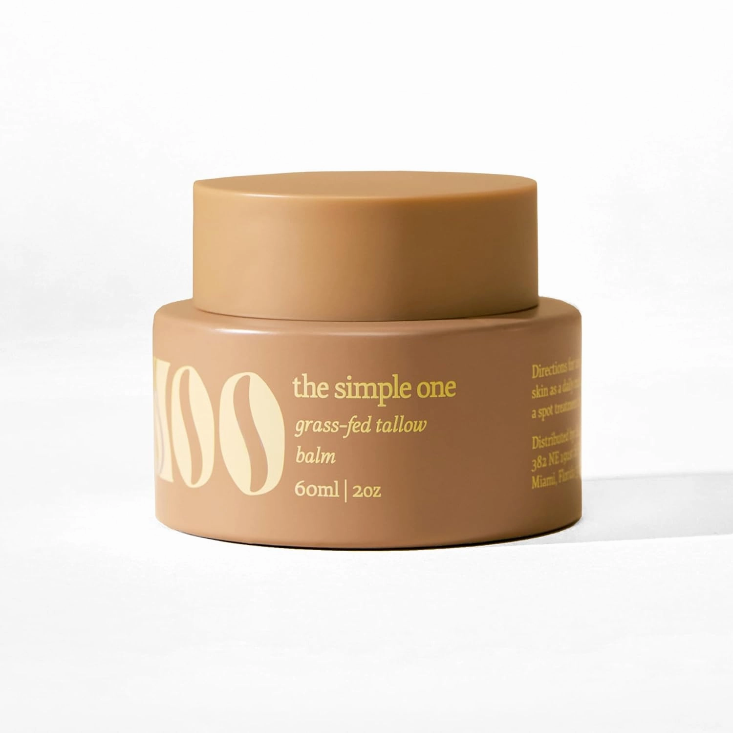 Sun & Moo The Simple One, Tallow and Jojoba Oil Face Balm, Unscented