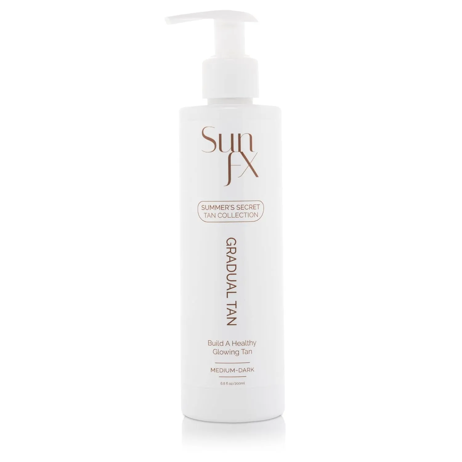 SunFX Gradual Tan Body Lotion Self Tanner | Hydrating Tan Extender Moisturizer No Odor | Build your Glow from Sunkissed to Dark | Cruelty and Toxic Free Enriched with Aloe & Vit A & E 200ml/6.8 fl oz