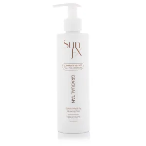 SunFX Gradual Tan Body Lotion Self Tanner | Hydrating Tan Extender Moisturizer No Odor | Build your Glow from Sunkissed to Dark | Cruelty and Toxic Free Enriched with Aloe & Vit A & E 200ml/6.8 fl oz