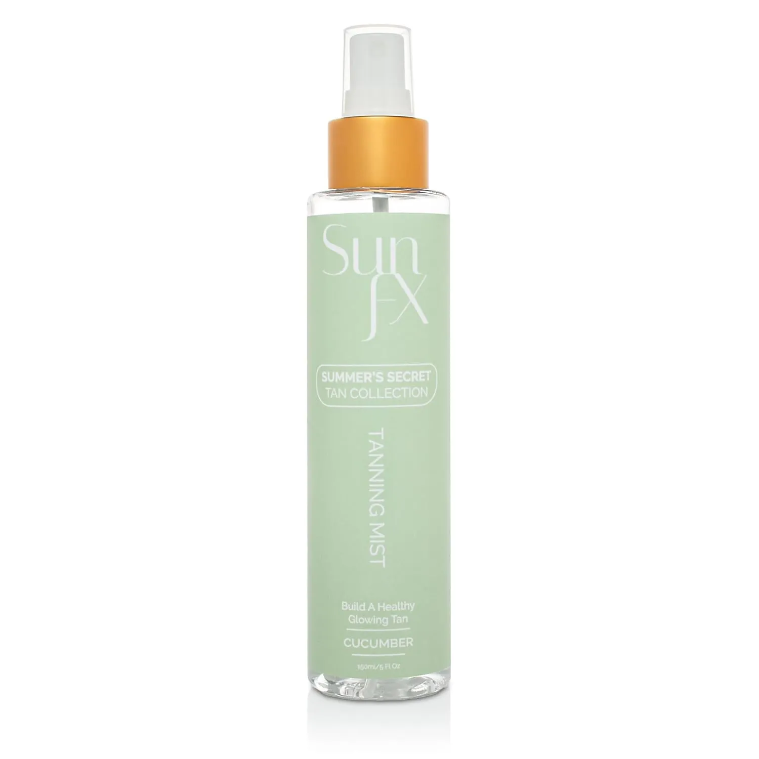 SunFX Tanning Mist for Face & Body | Ultra Hydrating | Hyaluronic Acid | Vegan | Cruelty-Free | Long Lasting Self Tanner Cucumber - 5floz