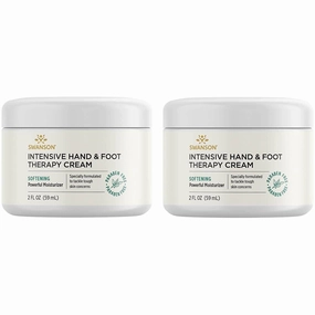 Swanson Intensive Hand '&' Foot Therapy Cream 2 fl Ounce (59 ml) Cream (2 Pack)