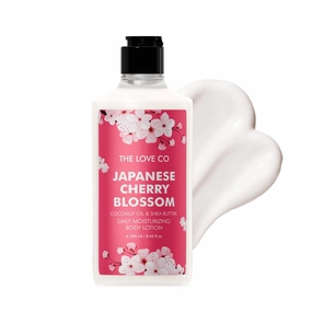 T.h.e.L.o.v.e. CoJapanese Cherry Blossom Body Lotion, Coconut Oil & Shea Butter Daily Moisturizing Lotion, 8.45 fl oz