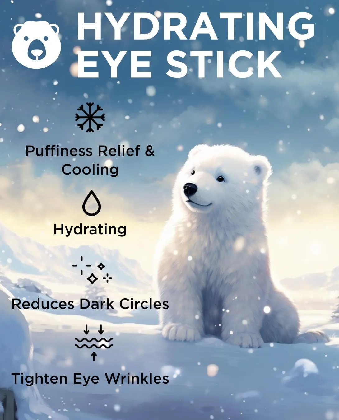 The SAEM Iceland Hydrating & Collagen Eye Stick 2 Pack - Cooling & Anti-Wrinkle Eye Balm for Dark Circles and Puffiness – Under Eye Treatment - Reduce Wrinkles and Moisturizing - Duo Set