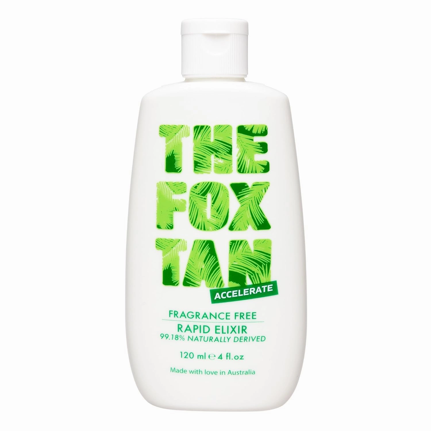 The Fox Tan Fragrance-Free Rapid Tanning Elixir, Tanning Accelerator Lotion For Darker & Faster Tans, Flawless Tans, Vegan & Cruelty-Free, 120mL
