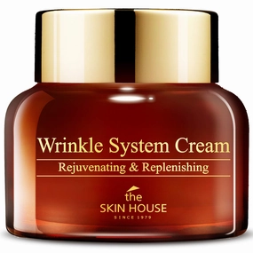 THE SKIN HOUSE Wrinkle System Cream 1.76 fl.oz Korean Wrinkle Facial Moisturizer | Fine Lines, Firming, Lifting, Plumping | Snail mucin, Collagen, Adenosine, Ceramide, 50g