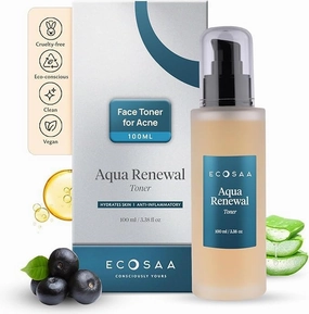 Toner for Glowing Skin | Hydrating for Acne Prone Skin with Acai | Lightweight for Open Pores Tightening | Smooth & Plumped Skin 100ML
