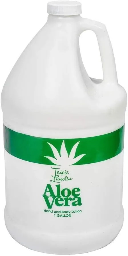 Triple Lanolin Aloe Vera Soothing Lotion - 128 Fl Oz, All Skin Types, Moisturizing & Hydrating