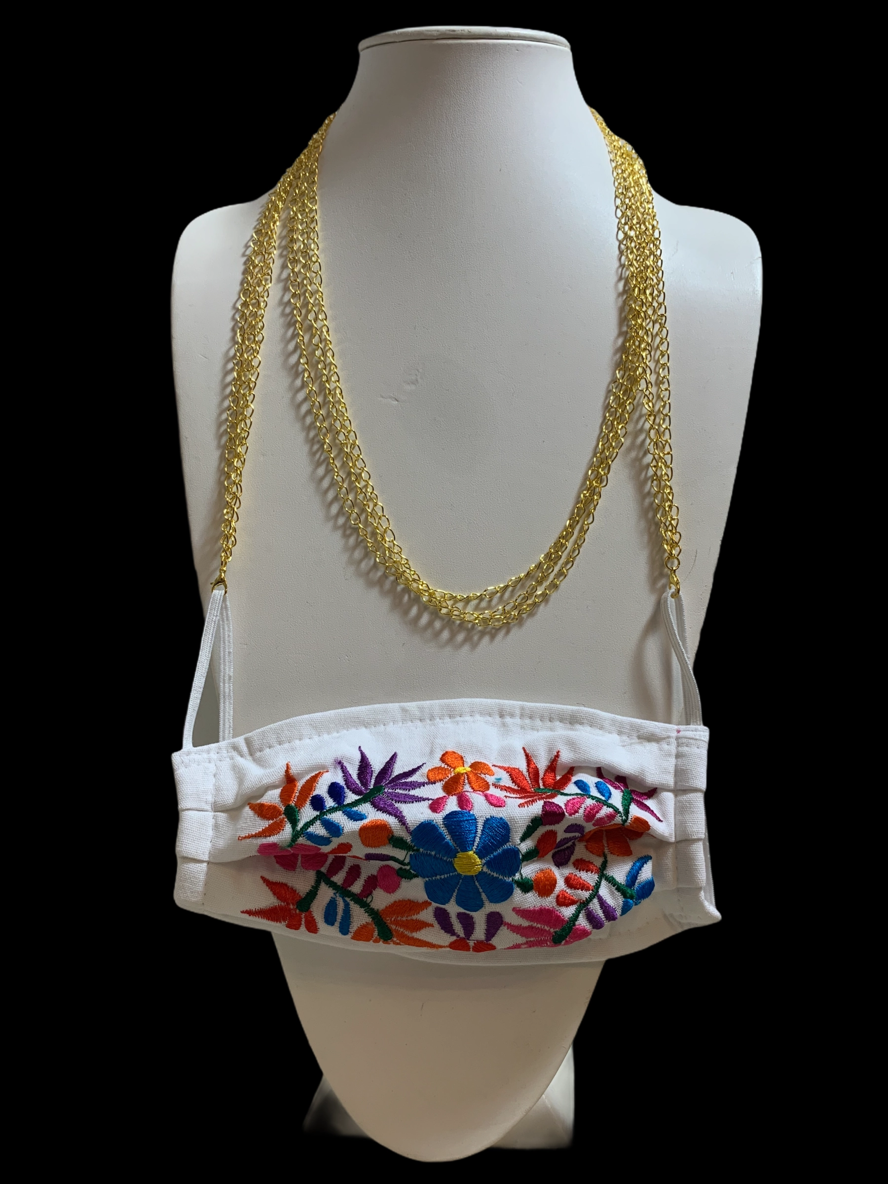 Triple Link Chain Face Mask Necklace / Lanyard