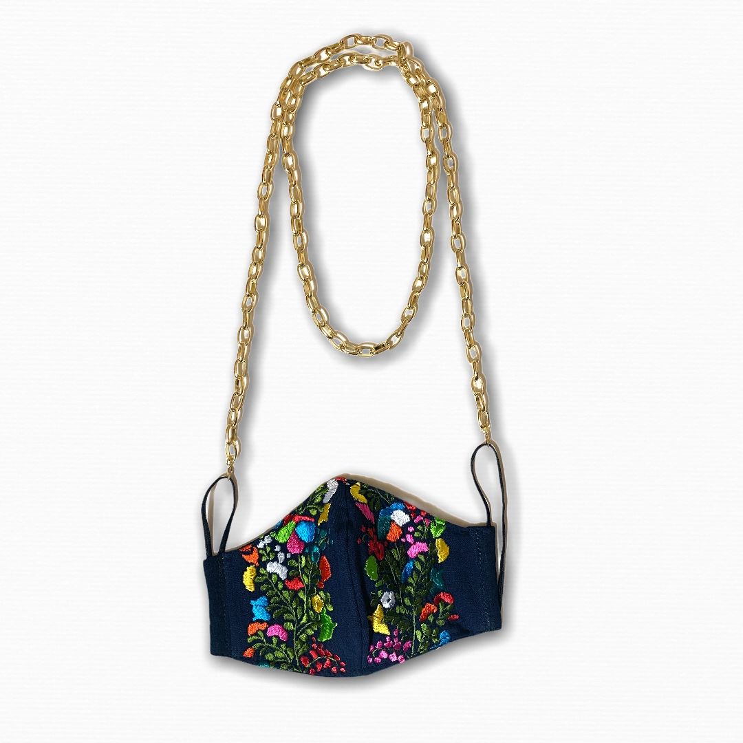 Triple Link Chain Face Mask Necklace / Lanyard