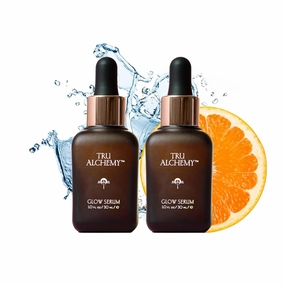 Tru Alchemy Vitamin C Glow Serum | Facial Serum with Bakuchiol, Glycolic & Lactic Acid | Skin Illuminating Serum | Anti-aging Vitamin C Face Serum | Hydrating Face Wrinkle Serum | 1 fl oz/30 ml