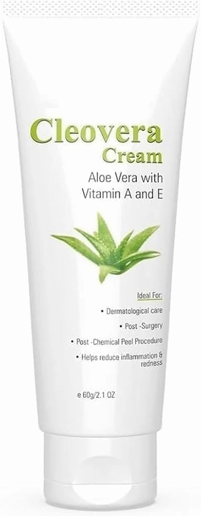 Tubees Face Cream, Skin moisturizer with Aloe Vera, Reduces Redness, Soothing & Hydrating Cream, After Shaving & waxing Cream,