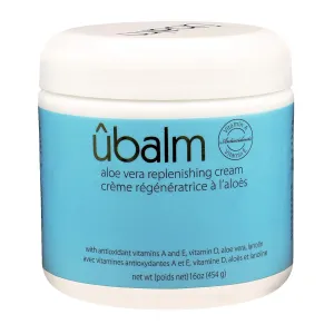 ubalm Blue - Salon Formula Aloe Vera Replenishing Night Cream With Light Floral Fragrance (16 fl oz) by makers of Original Udder Balm