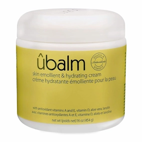ubalm Yellow, Salon Formula Skin Emollient & Hydrating Cream With Light Lemon Fragrance (16 fl oz) by makers of Original Udder Balm