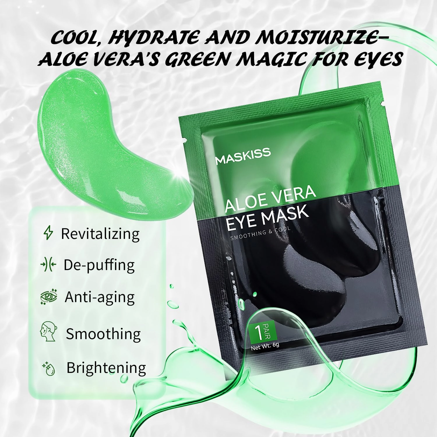 Under Eye Patches (30 Pairs), Aloe Vera Eye Masks for Dark Circles Puffy Eyes Undereye Bags, Collagen Eye Patches for Repair and Intensely Hydrate, Skin Care Gift for Her