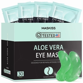 Under Eye Patches (30 Pairs), Aloe Vera Eye Masks for Dark Circles Puffy Eyes Undereye Bags, Collagen Eye Patches for Repair and Intensely Hydrate, Skin Care Gift for Her