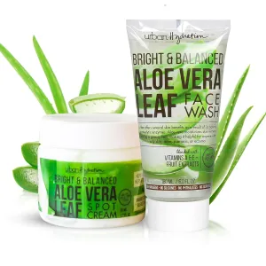 Urban Hydration Aloe Vera Skincare Bundle – Face Wash 6oz & Spot Cream 1.7oz, Hydrating, Acne Care, Detox, Gentle & Smooth for All Skin Types