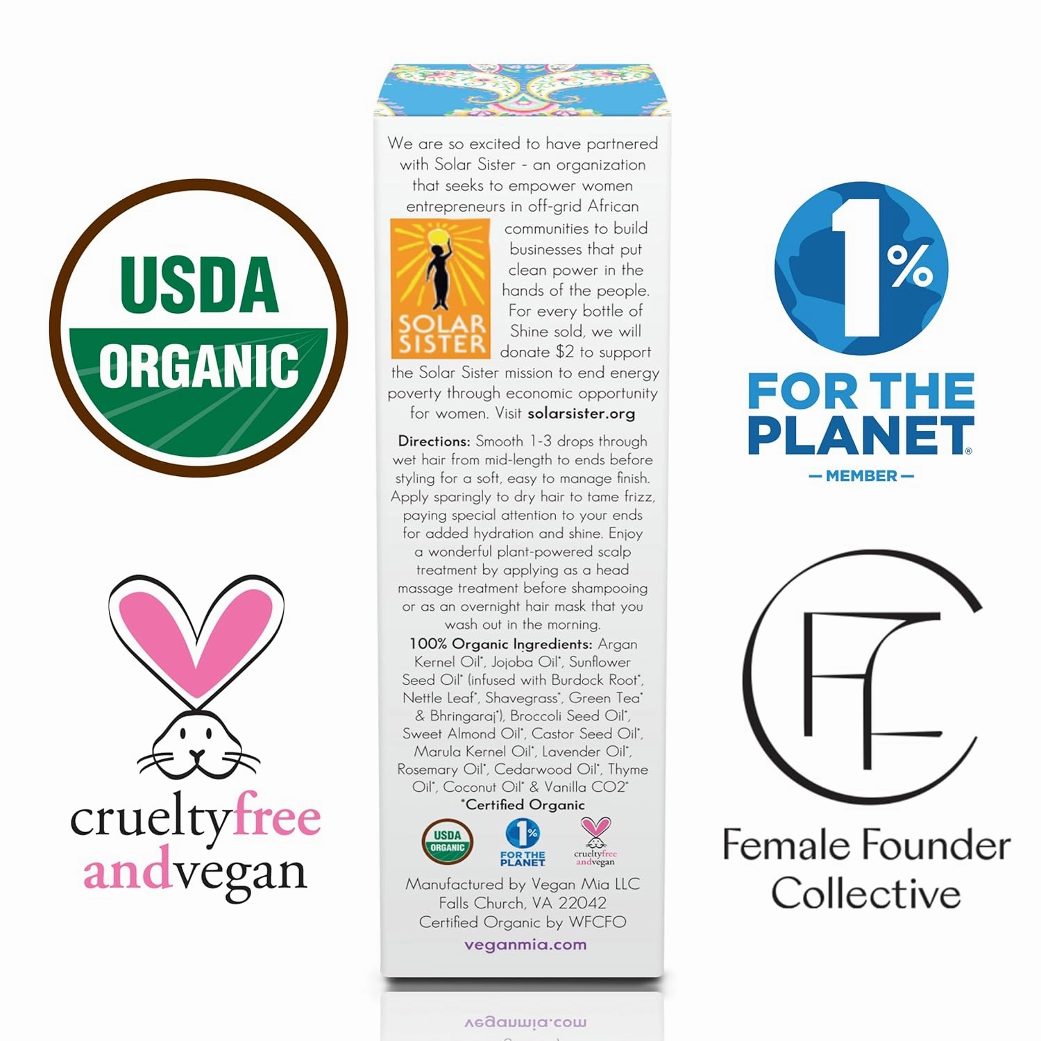 USDA Organic Rosemary Oil for Hair Growth & Intense Nourishment with Castor, Jojoba, Argan, Amla & More Dandruff & Dry Scalp Treatment | Get Healthier, Shiny Hair Naturally, 2 Pack