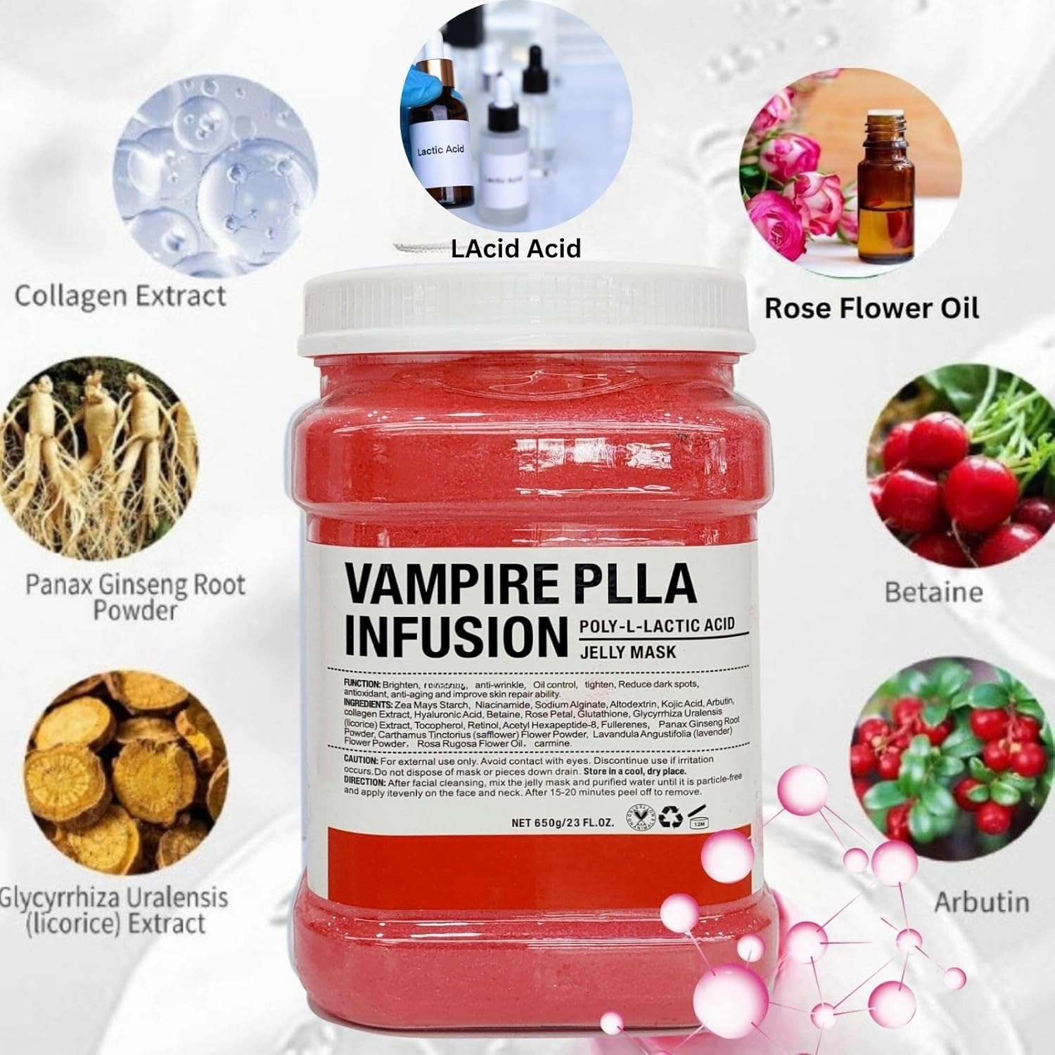 Vajacial Hydro Jelly Mask Powder for Face, Jelly masks for Facials Professional, Jelly Mask for Face or Teens and Women (Vampire)