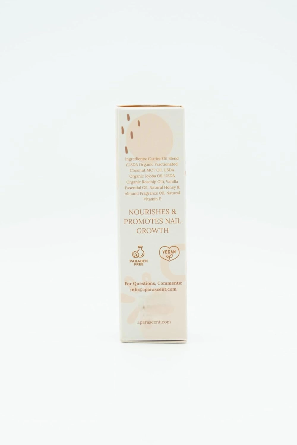 Vanilla Almond Repair & Hydrate Cuticle & Nail Oil for Growth and Strength Serum w/Coconut MCT, Jojoba & Rosehip for Dry Nails, Nail Hardener for Damaged Nails - Bag Charms for Handbags