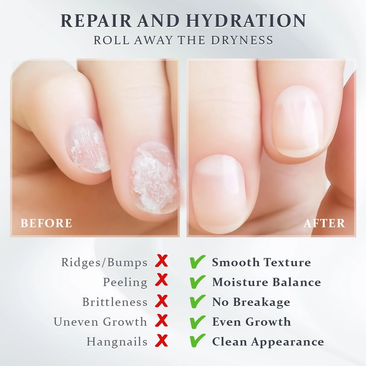 Vanilla Almond Repair & Hydrate Cuticle & Nail Oil for Growth and Strength Serum w/Coconut MCT, Jojoba & Rosehip for Dry Nails, Nail Hardener for Damaged Nails - Bag Charms for Handbags